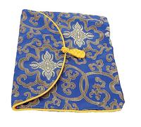 JEWEDECO Ethnic Style Music Books Storage Pouch for Students Vintage Buddhist Scriptures Bag Compact and Creative Design for Hiking Travel and Office Use Smooth for Organizing Texts