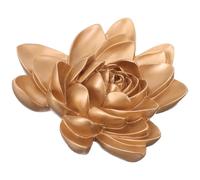 JEWEDECO European Style Resin Lotus Flower Wall Decor Beautiful Texture Pattern and Golden Finish, Sturdy and Not Easy to Deform Or Break, for Bedroom and Garden Wall Art Decoration