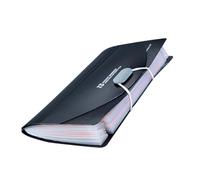 JEWEDECO Expandable Accordion File Folder Organizer with Compartments PP Material Three Side Seal Design Portable Standing Envelope Organizer Box for Receipts Cards Tax Document Storage