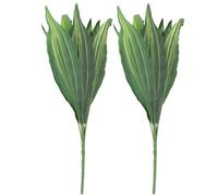 JEWEDECO Faux Snake Plant Never Wither 2pcs Potted Artificial Sansevieria with Unique and Realistic Style, Made of Sturdy Film Material for Party and Wedding Decorations