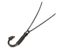 JEWEDECO Fish Hook Cremation Necklace for Ashes Stainless Steel Memorial Pendant Durable Urn Jewelry for Men Meaningful Keepsake for Fishing Lovers Comfortable to Wear
