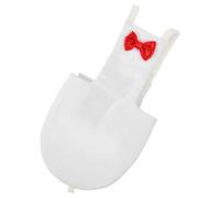 JEWEDECO Flight Suit Diaper for Birds with Adjustable Strap and Washable Cotton Cloth, White Xl Parrot Diaper Clothes for Small Parakeets and Pigeons, Suitable outside Use