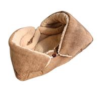 JEWEDECO Foldable Plush Pet Bed Mat for Cats and Small Dogs, Thickened Warm Pad with Easy-to-clean Design, for Chilly Regions and Daily Use, Brown Lint Material Pet Sleeping Pad