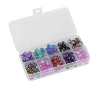 JEWEDECO Glass Cracked Round Beads Random Color 8mm 200 Pcs Tiny Round for Jewelry Making and Crafting Suitable for Bracelet Making and Decorations in Crafting Program