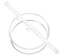 JEWEDECO Glass Shrimp Feeder Tube for Aquarium Fish Tank with Explosion-proof Funnel-shaped Design and Suction Cup, Suitable for Tropical Fish and Clams Feeding