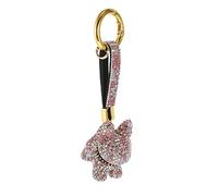 JEWEDECO Glitter Crystal Dog Pendant Key Chain Baggies Decor Backpack Accessory