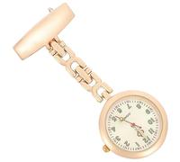 JEWEDECO Glow in The Dark Nurse Pocket Watch Rose Gold Case Sunburst Luminous Dial, Decorative Nurse Fob Brooch Watch for Healthcare Professionals and Medical Use