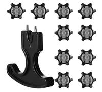 JEWEDECO Golf Shoe Spikes Replacement Set and Enhanced Grip 10 Pcs with 10 Black Tpu Spikes for Durability and Flexibility for Outdoor Golf Training