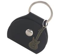 JEWEDECO Graduation Time Guitar Pick Storage Bag with Pendant Decor, Portable Pu and Metal Plectrum Case, Easy to Open and Close Guitar Plectrum Storage Bag for Other Small Things