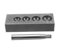 JEWEDECO Graphite Sphere Mold and Glass Bead Making with High Temperature Resistance Black Graphite Material and Easy to Use Design for Melting for Jewelry Casting and Laboratory Research