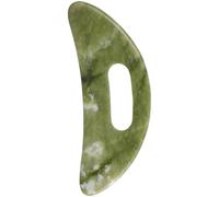 JEWEDECO Green Jade Gua Sha Massage Tool Facial and Body Scraping Board with Comfortable Touch for Soothing Massage on Eyes and Limbs