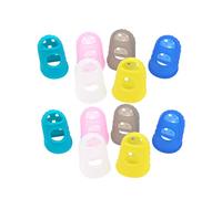 JEWEDECO Guitar Finger Protectors Odorless 10pcs Silicone Finger Guards Five Sizes Food-grade Silicone Assorted Colors Maintain Flexibility Random Color for Ukulele Guitarists Beginners