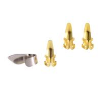 JEWEDECO Guitar Stainless Steel Finger Picks Set 4 Pieces 1 Thumb Pick and 3 Finger Caps for Playing Instrument Protection