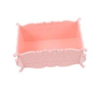 JEWEDECO Hamster Sand Bath Container Pink Plastic Pet Bathtub with Non-slip Base Easy to Clean Sand Bath Replacement for Hamster Bathroom Cage Accessory