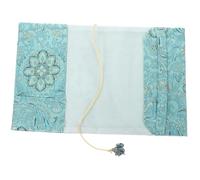 JEWEDECO Handmade A5 Fabric Book Cover Protective Sleeve Adjustable Cloth Book Protector with Exotic Style Washable Decorative Jacket for Hardcover and Use