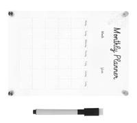 JEWEDECO Hanging Acrylic Memo Board Decorative Planning Board Wall-mounted Easy to Use Light Weight Home Office Shop Message Sign
