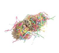 JEWEDECO Hanging Parrot Chewing Made of Palm Leaf and Paper, Practical and Sturdy Small Bird Chew for African Greys and Other Parrots, for Biting and Play