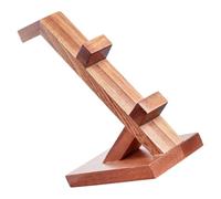 JEWEDECO Headset Holder Game Controller Stand for Gamer Stylish Wood Portable Sturdy Design Storage Gaming Entertainment Area Brown