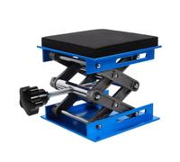 JEWEDECO Heavy Duty Aluminium Lab Jack Scissor Lift Stand with Shock Absorbing Sponge Platform Height Laboratory Lift Platform for Chemistry Biology Physics Experiments
