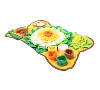 JEWEDECO Interactive Dog Snuffle Mat Slow Feeder Lint Material Bone-shaped Foraging Pad Enhances Olfactory Training Effectiveness for Food-finding Game and Scent Stimulation