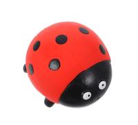 JEWEDECO Interactive Sturdy Red Puppies Latex Dog for Ladybug Squeaky Chewing and Teething Pet for and Training