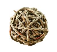 JEWEDECO Interactive Yellow Woven Ball Chew Made from Hibiscus Grass for Hamsters and Parrots Relieves Boredom and Suitable for Playing When You Are Not at Home