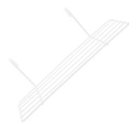 JEWEDECO Iron Bird Perch Stand for Small Parrots and Lovebirds with Easy Installation Hanging on Wall Grid Or Cage White Iron Bird Platform Cage