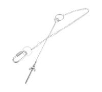 JEWEDECO Iron Hanging Feeder Toy for Chickens with Long Enough Skewer to Hold Fruit and Cabbage, Safe Silver Iron Vegetable and Fruit Holder for Poultry Feeding