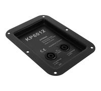 JEWEDECO Iron Speaker Terminal Connector Plate with Binding Post Cup Easy Install Audio Junction Box for Theaters Stage Loudspeakers Conference Rooms Compatible with Speaker Wire Adapter