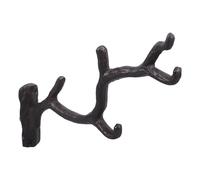 JEWEDECO Iron Tree Branch Wall Hanger Cast Iron Decorative Hook 11.8x4.7x1.2 Inch Multi-Function Coat Rack for Indoor Outdoor Storage of Keys Hats Jackets Bags