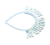JEWEDECO Its My Birthday Headband Fluffy Hair Accessory Birthday Decorations for Girls