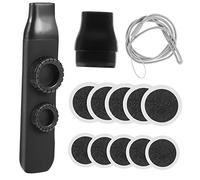 JEWEDECO Kazoo Musical Instrument Double Holes Portable Kazoo for Boys and Girls Parties Includes Replacement Mouthpiece Lanyard Round Membranes Easy to Carry for Accompaniment