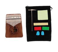 JEWEDECO Key Cat Vintage Kalimba Fingertip Piano Toy for Boy Girl Music Education