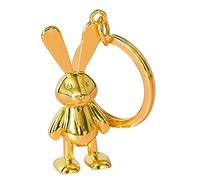JEWEDECO Key Ring Ornament Rabbit Charms DIY Production Metal Pendant Vintage Style