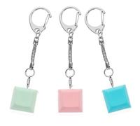 JEWEDECO Keyboard Keychain Set 3pcs Vintage Style Stylish Keyboard Pendant with Acrylic and Metal Material Multipurpose Bag Pendant Charm for Keys and Handbag Accessories