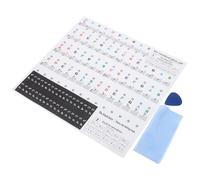 JEWEDECO Keyboard Stickers 88 Keys Piano Key Removable Pvc Musical Labels for Electronic Keyboard Beginners Learning
