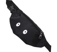 JEWEDECO Kids Waist Bag Funny Small Eyes Black Novelty Fanny Pack Lightweight Leisure Belt Pouch for Children for Travel and Outdoor Activities