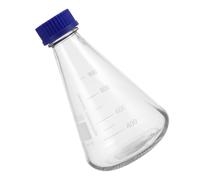 JEWEDECO Lab Glass Reagent Bottle Glass Conical Bottle Experiment Flask with Scale Line Accurate Measurement Simple and Generous Appearance for Research and Life Science Applications 8.25 X