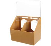 JEWEDECO Large Capacity Hanging Pigeon and Parrot Feeder Cover, Sturdy Plastic Feeding Trough Convenient to Clean, Suitable for Hanging on The of The Cage