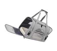 JEWEDECO Large Pet Backpack for Dogs and Puppies with Oxford Cloth, Mesh Design, and Zipper Openings on Both Sides, for Travel and Carrying-out with Air Circulation and Fixed on Trolley Box