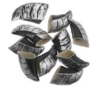 JEWEDECO Latex Paw Claws Comfortable Stage Performance Essential 10pcs with Unique Quirky Design in Silver Colour for Halloween Party and Photo Props