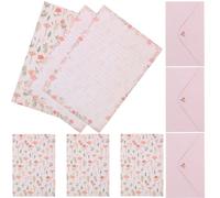 JEWEDECO Letter Writing Paper and Envelopes Set A5 Size Elegant 5 Sets Practical Paper Stationery Kit for Painting and Graffiti