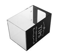 JEWEDECO Lockable Acrylic Tip Box with Slot for Bars and Restaurants Transparent Money Storage Container for Donations Suggestions and Charity Collection Modern Design with Key Lock