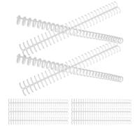 JEWEDECO Loose Leaf Rings Firm and Easy to Use Plastic 10pcs White for Notebook Spiral Binding Coils Binder Rings for Teachers and Students Office and School Supplies