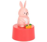 JEWEDECO Magnetic Countdown Timer with Rabbit Design and Manual Chain Red Abs Material Desktop Stand Timer for Study and Work with Loud Alarm for Cooking and Baking