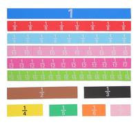 JEWEDECO Magnetic Fraction Strip Tiles Math Manipulatives for Educational Montessori Tool Enhance Logical Thinking and Fraction Concept Learning Preschool Elementary