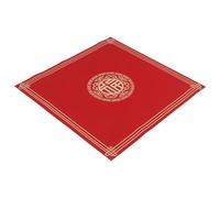 JEWEDECO Mahjong Playing Mat 80cm Anti-slip Red Lucky Fu Pattern Diatom Mud Table Cover for Tabletops and Cards, Wear Resistant and Easy to Clean, for Community Use and Home