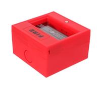 JEWEDECO Manual Fire Alarm Switch Resettable Manual Call Point Emergency Stop Button Reliable Alert User-friendly Operation Plastic 3.34x3.34x2.00in for Public Buildings Fire Emergencies