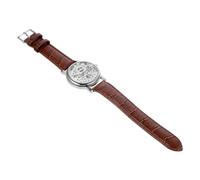 JEWEDECO Manual Mechanical Watch for Men Winner Hollow Dial Round Face Stainless Steel Pu Band