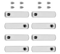 JEWEDECO Metal Shoelace Tips Replacement Ends -Shaped Silver Shoe Lace Ends 8pcs 6mm Outer Diameter, Easy to Wear and Adjustable Length for Sneakers and Clothing for Repair